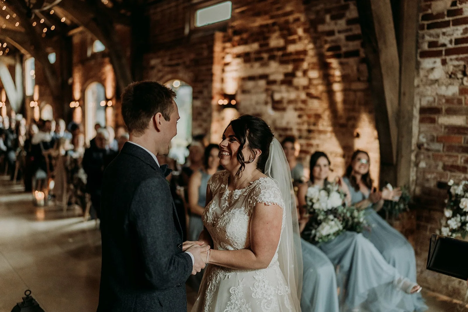 The joyous couple say their vows @TheCrowthersPhotography