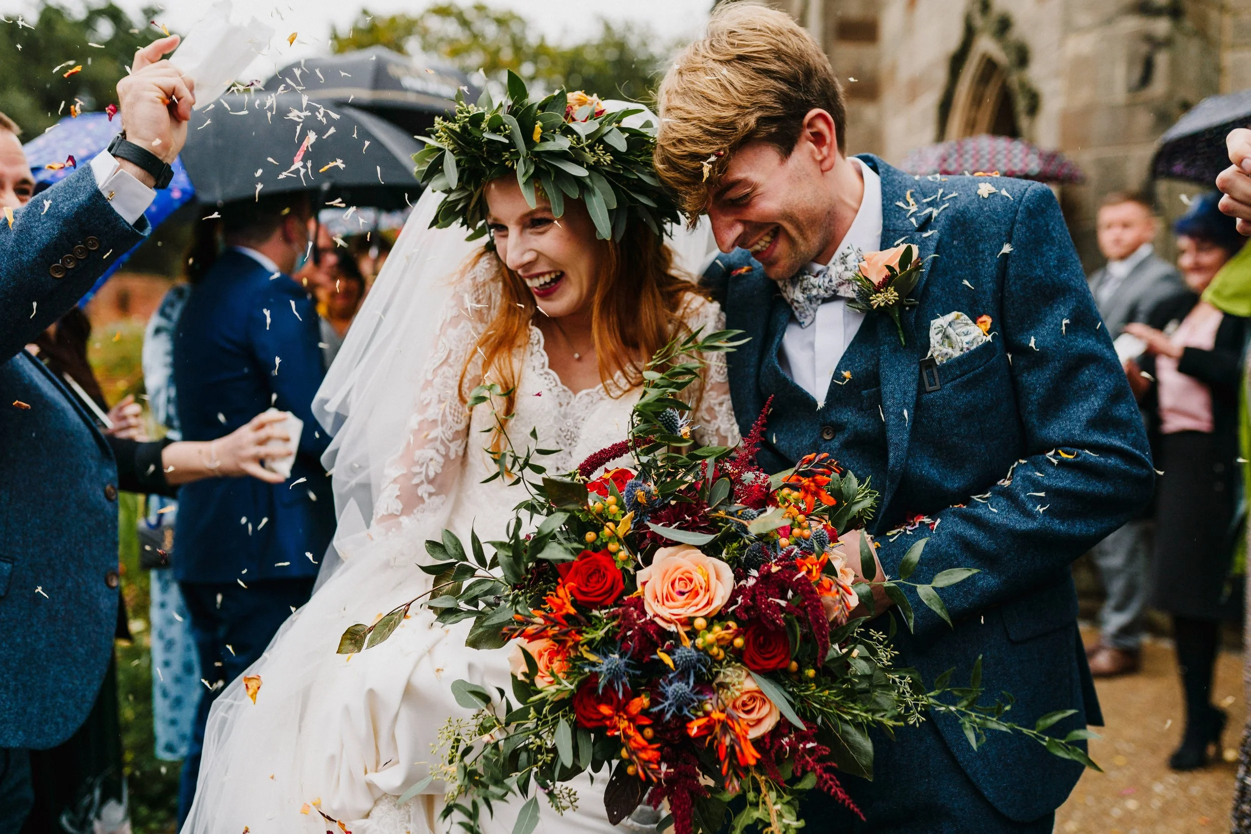 Rain and confetti and so much joy @DanielHughesPhotography
