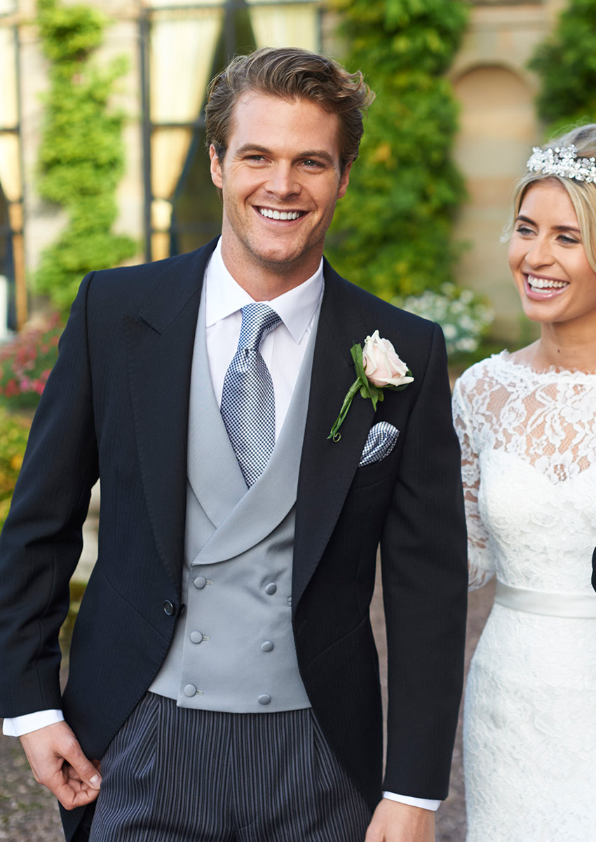 Ironbridge | Black Herringbone Morning Suit