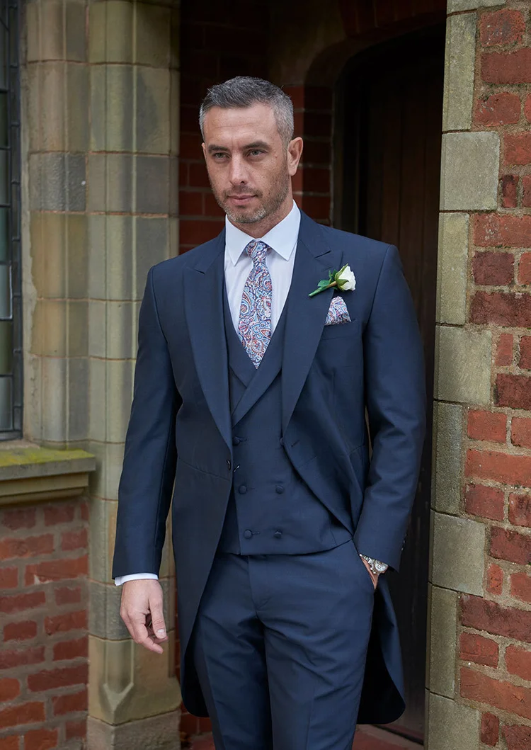 Forton | Navy Mohair Morning Suit 