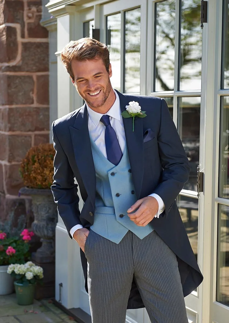 Forton | Navy Mohair Morning Suit 