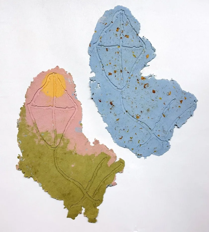 Kites, 2026. Embossing on handmade paper
34"x30"