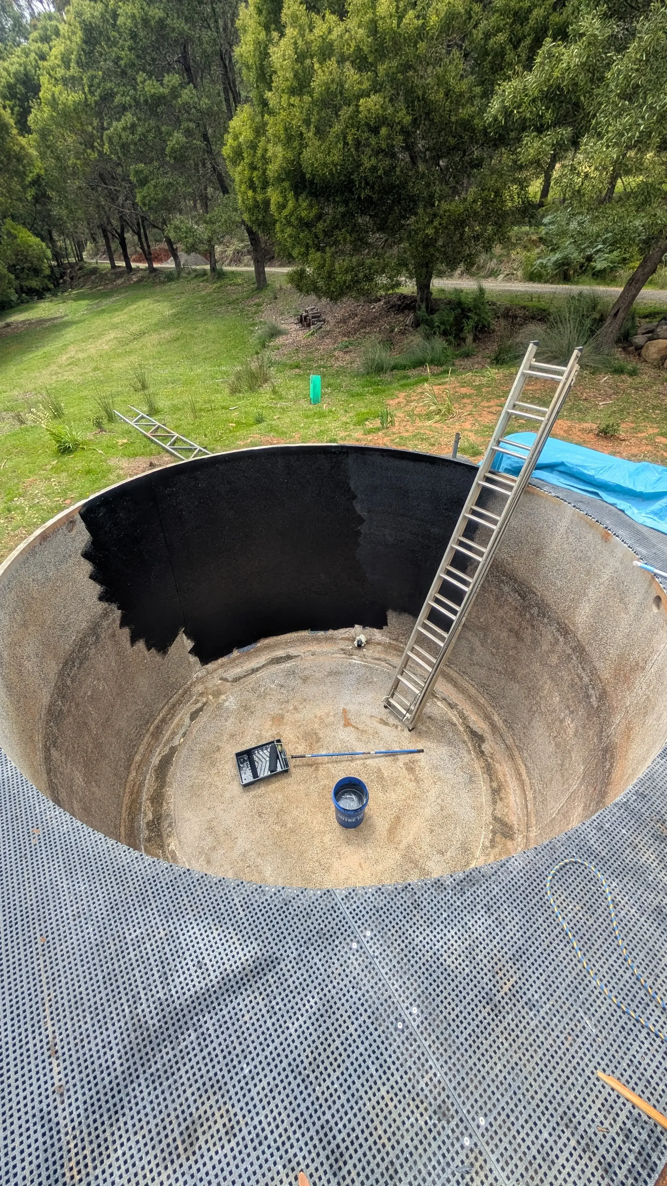 The construction of the Cold Plunge Pool