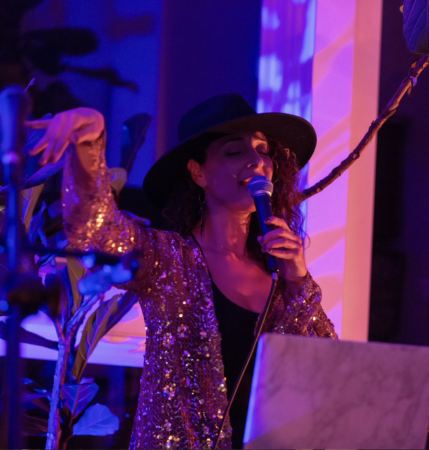 Singer Songwriter Vocal Artist Jessica Sirena performing an electronic music set