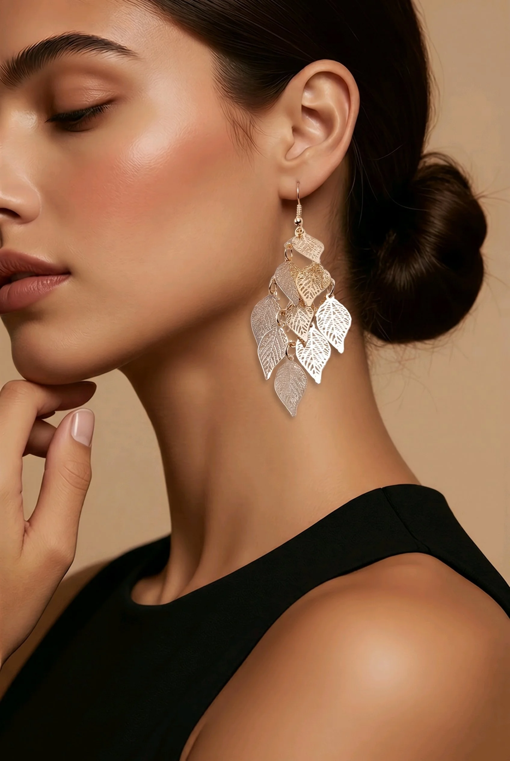 Boucles d'Oreilles pendantes feuilles