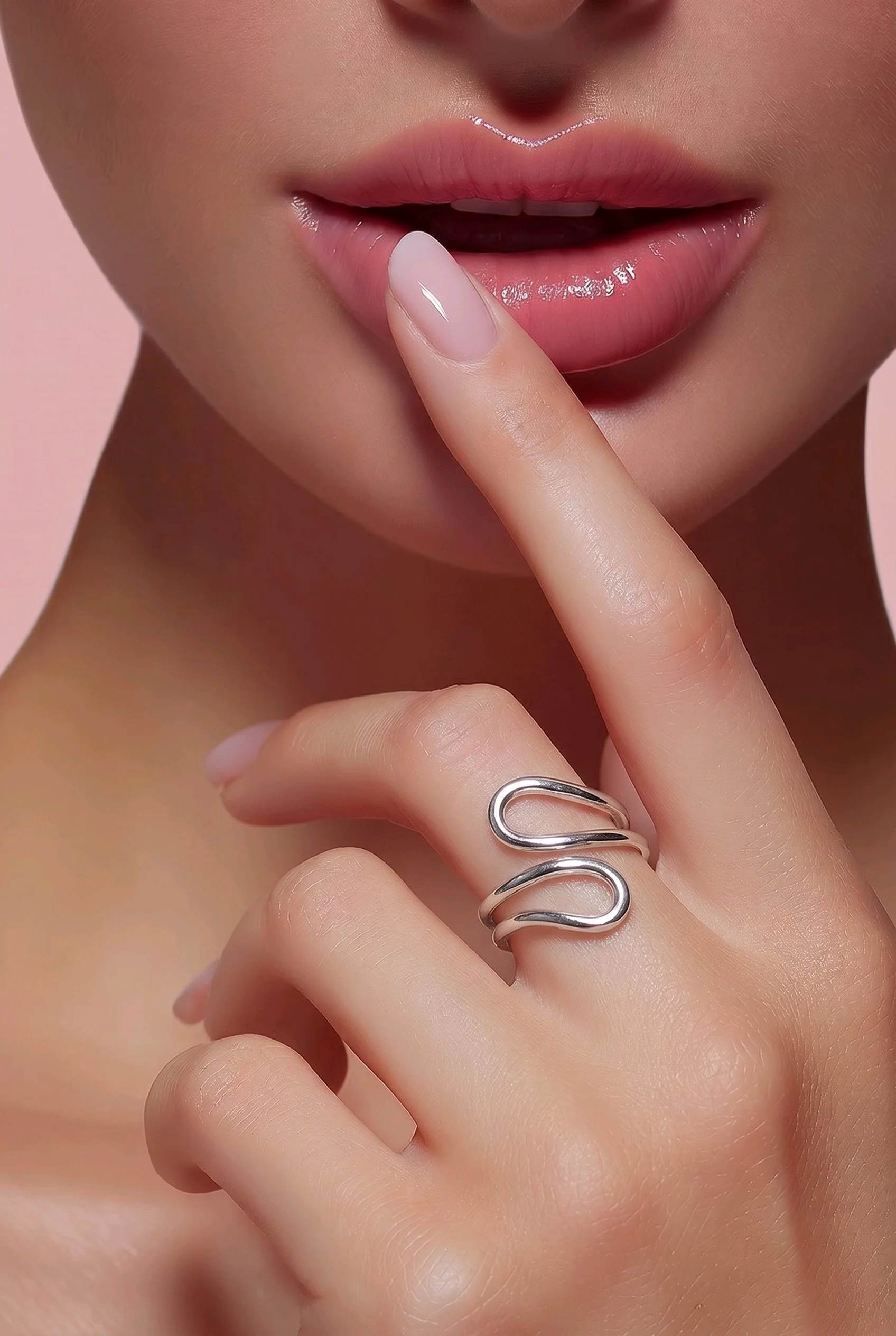 Bague Moderne en Acier Inoxydable Ajustable