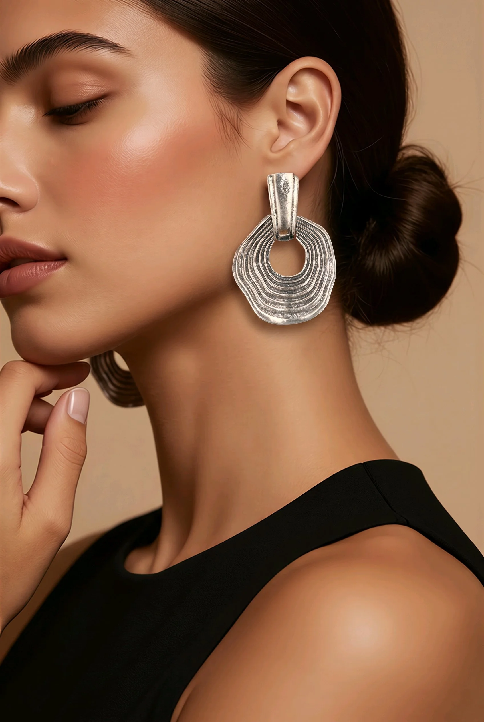 Boucles d'Oreilles "Vagues d'Argent"