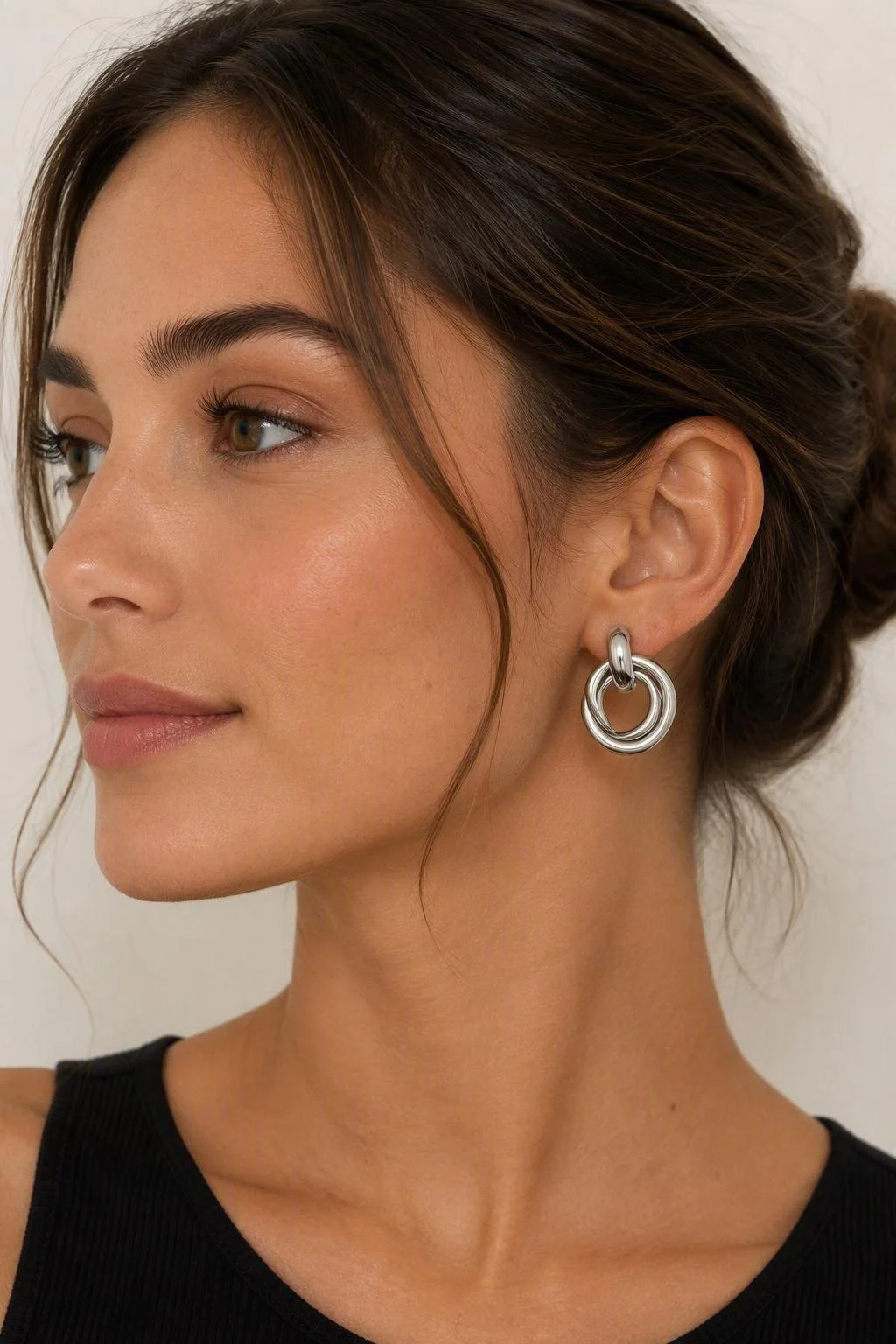 Boucles d'Oreilles Double Halo Élégant