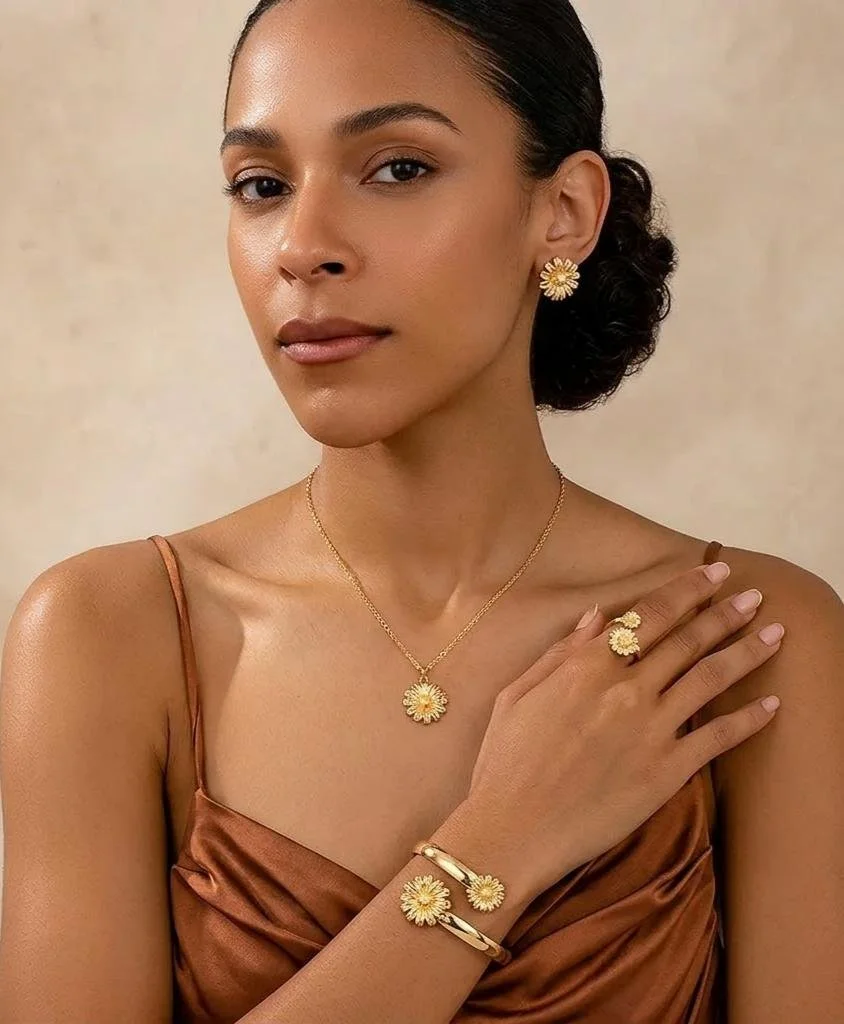 Ensemble de Bijoux Vintage Tournesol