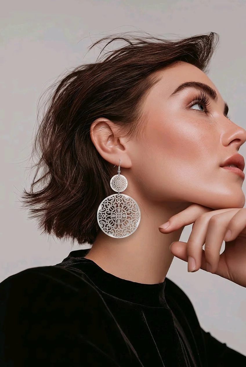 Boucles d'Oreilles Crochet Ajourées Élégantes