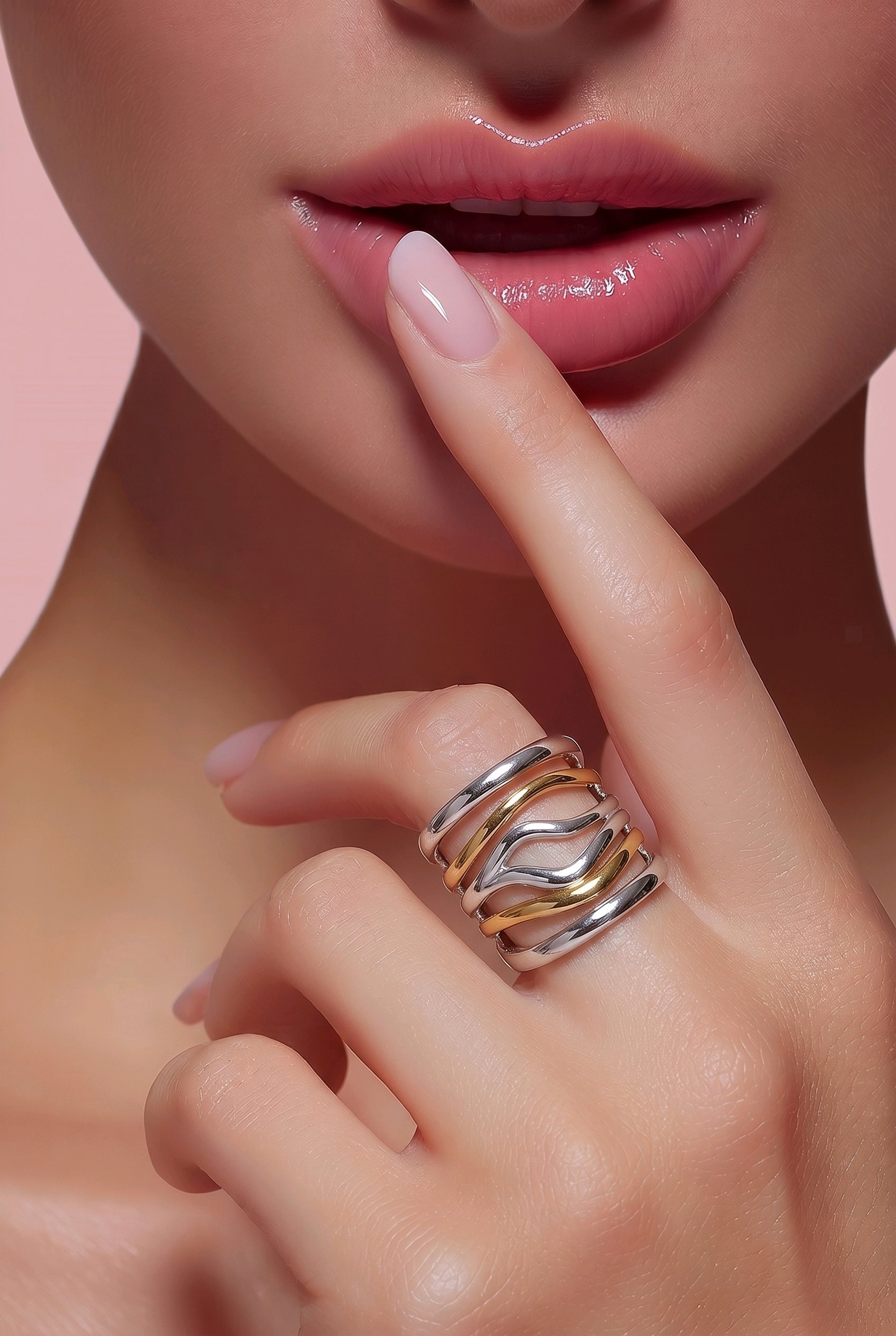 Bague bicolore