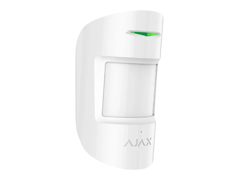 Wireless motion detector security sensor with a green indicator light