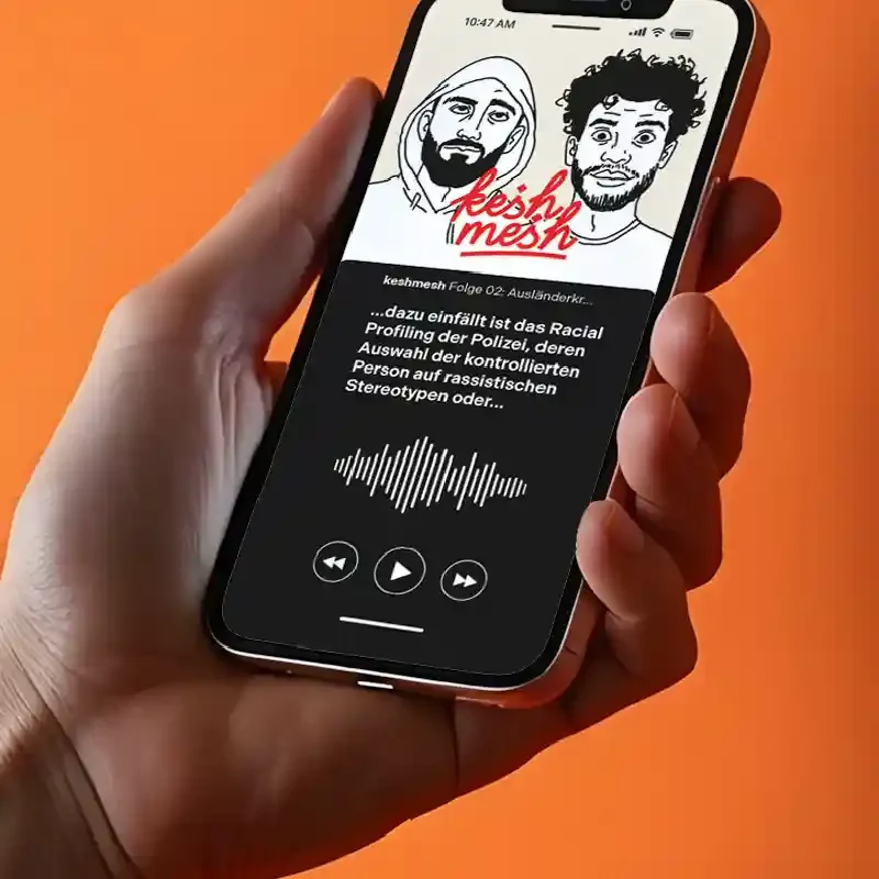 Podcast keshmesh auf Mobile Phone