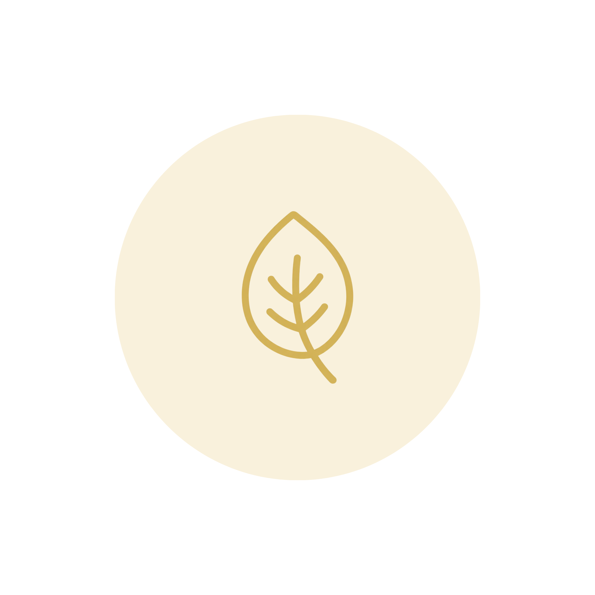 Minimalist logo with a stylized leaf and a droplet shape.