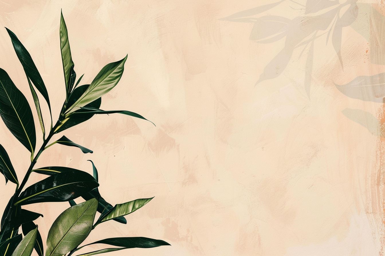 Green plant with long, pointed leaves against a light, textured background.