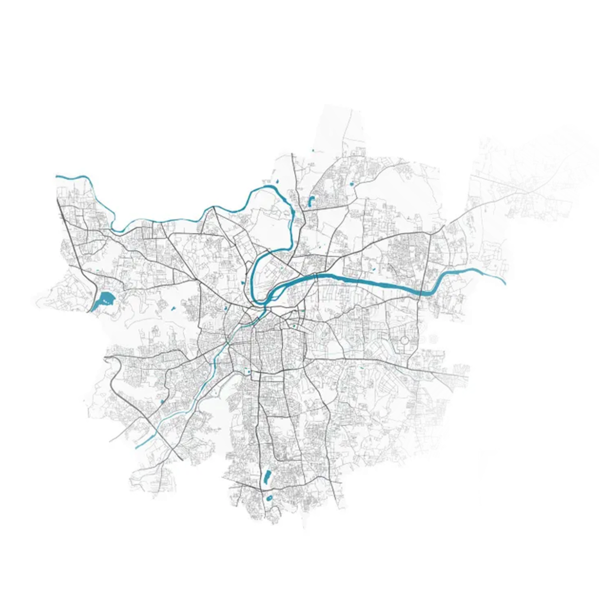 Pune map. India. Turian Labs