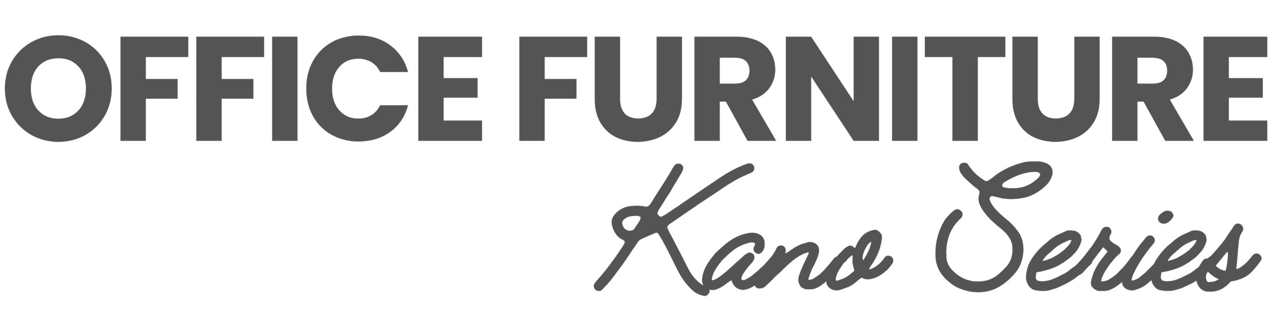 Text logo reading "Office Furniture Kara Series" with various font styles.