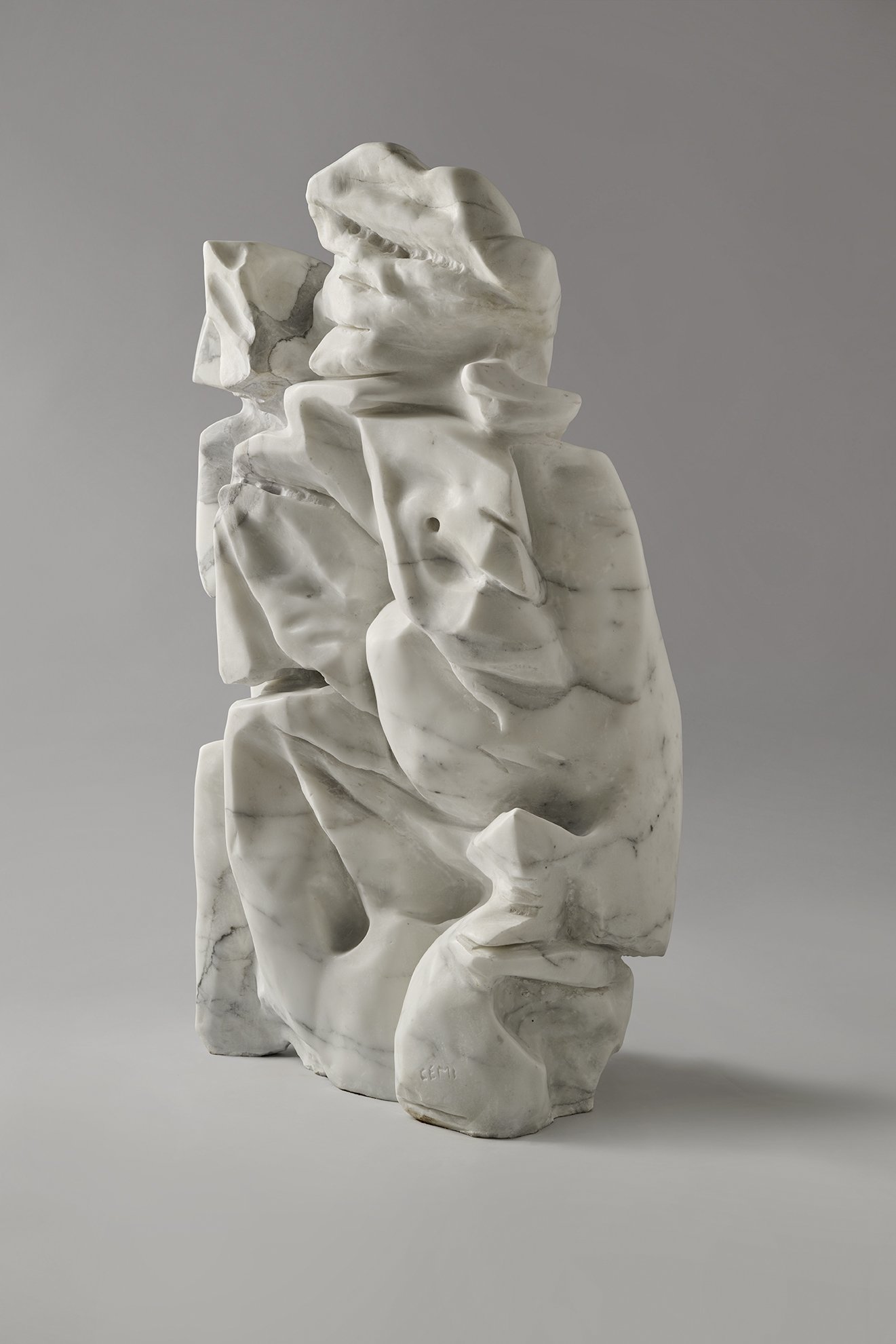 Sculpture - Marbre de Carrare - Taille directe - CEMI (artiste) 