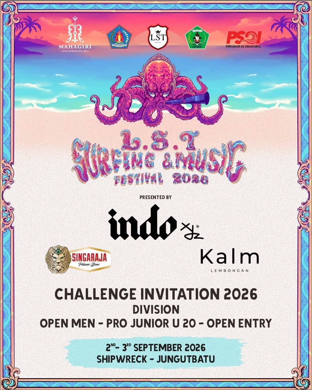 Kalm Lembongan supporting the LST Surf and Music Festival