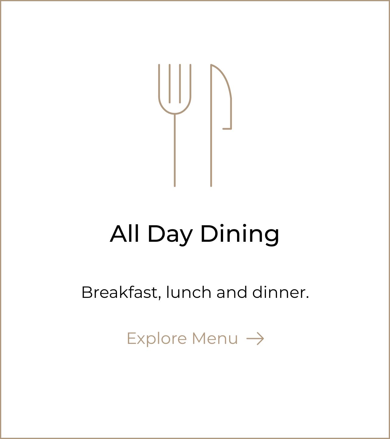 Kalm Kitchen all-day dining menu