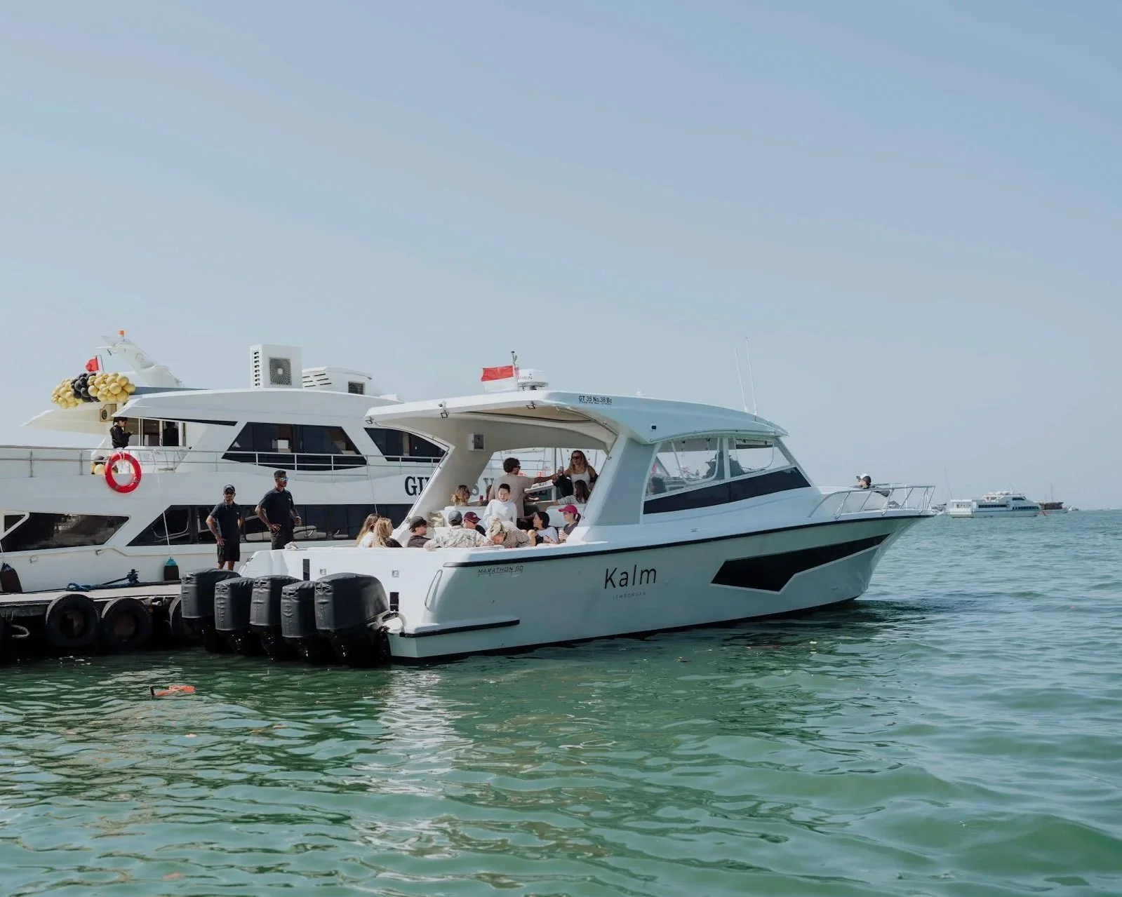 Kalm Charters private boat at Serangan harbour