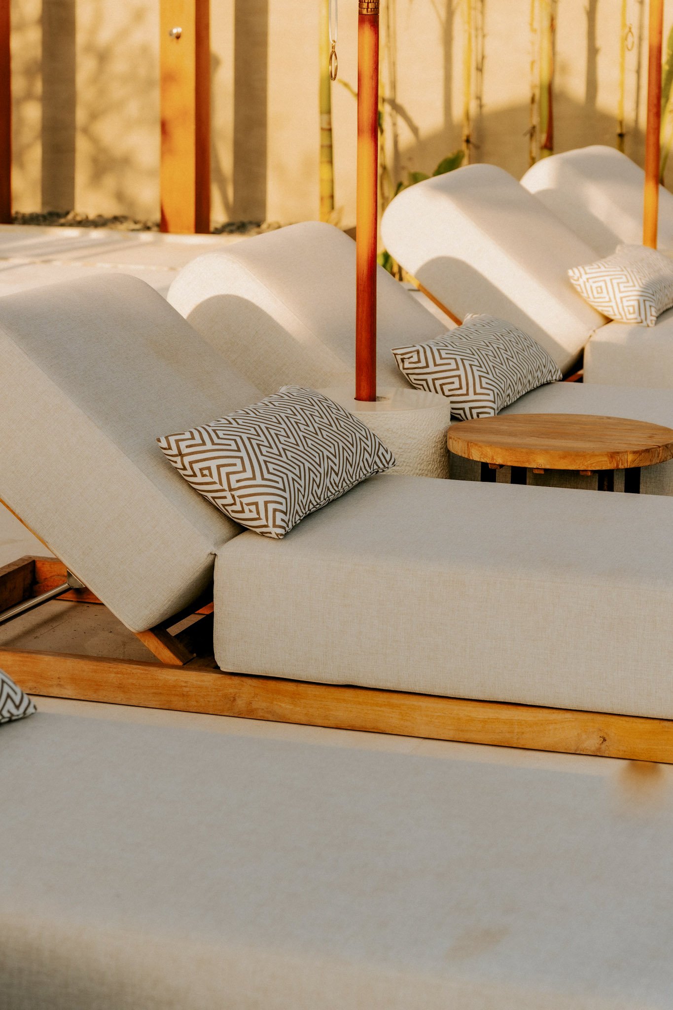 Poolside loungers at Kalm Lembongan