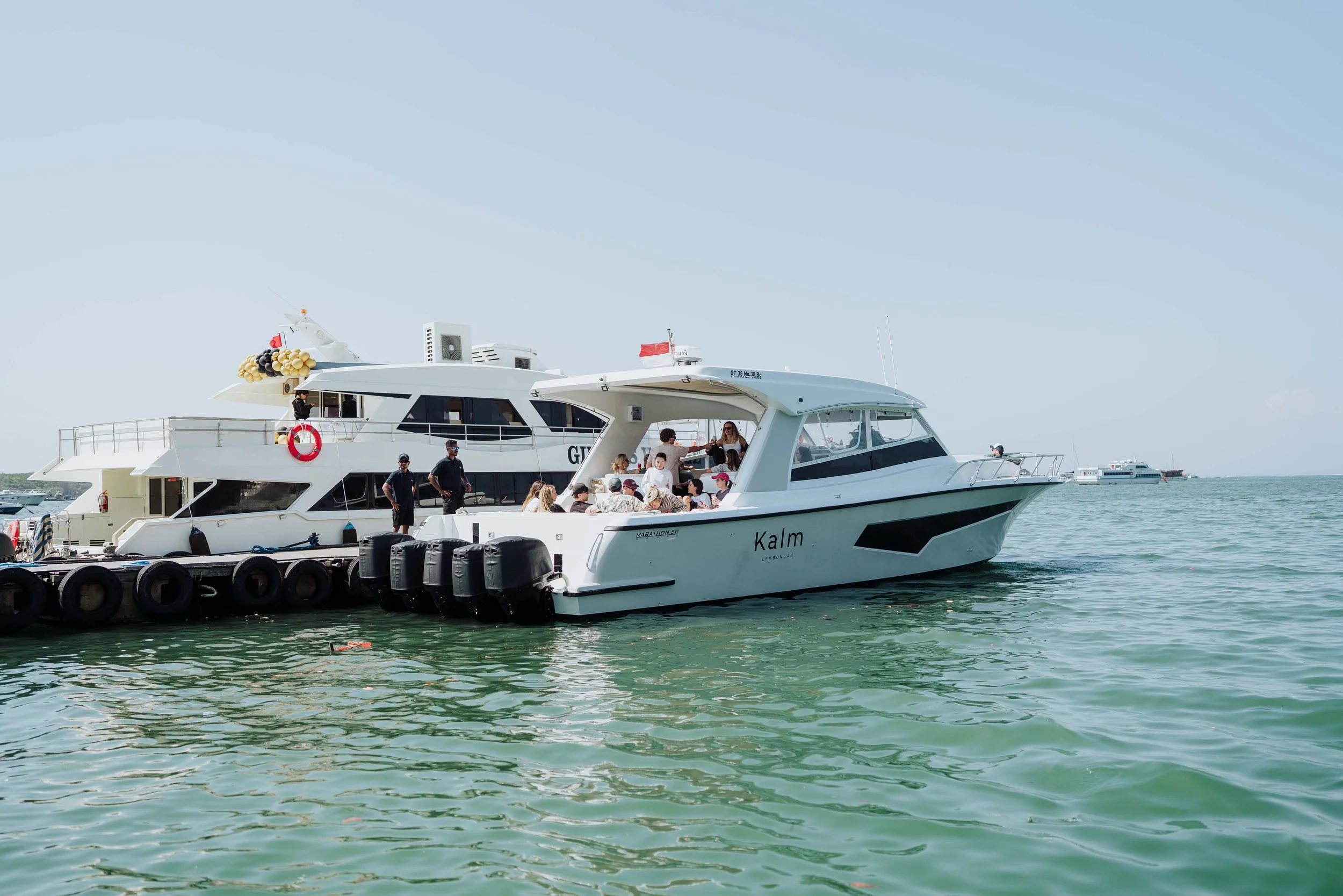 Kalm Charters private boat at Serangan harbour