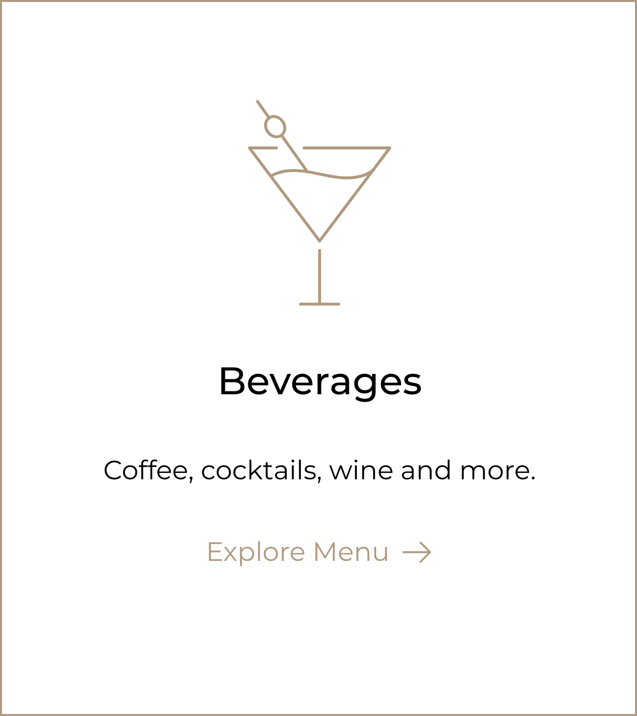Kalm Kitchen beverage menu