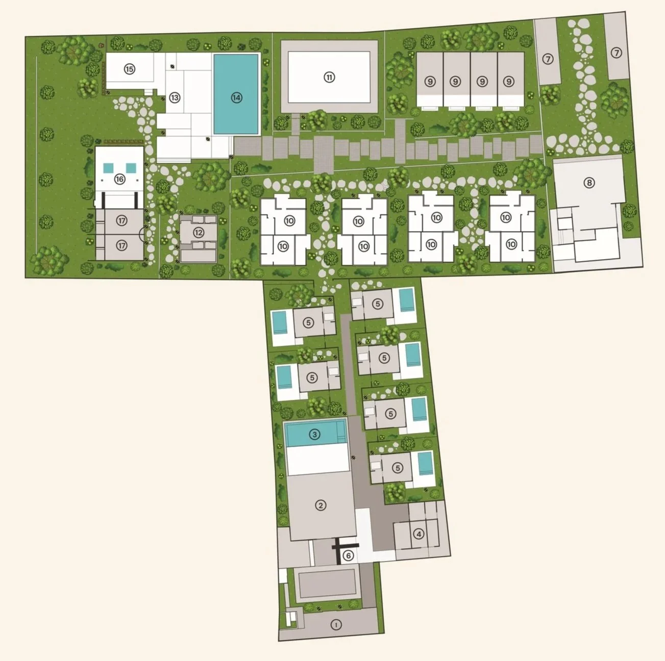 Resort map of Kalm Lembongan