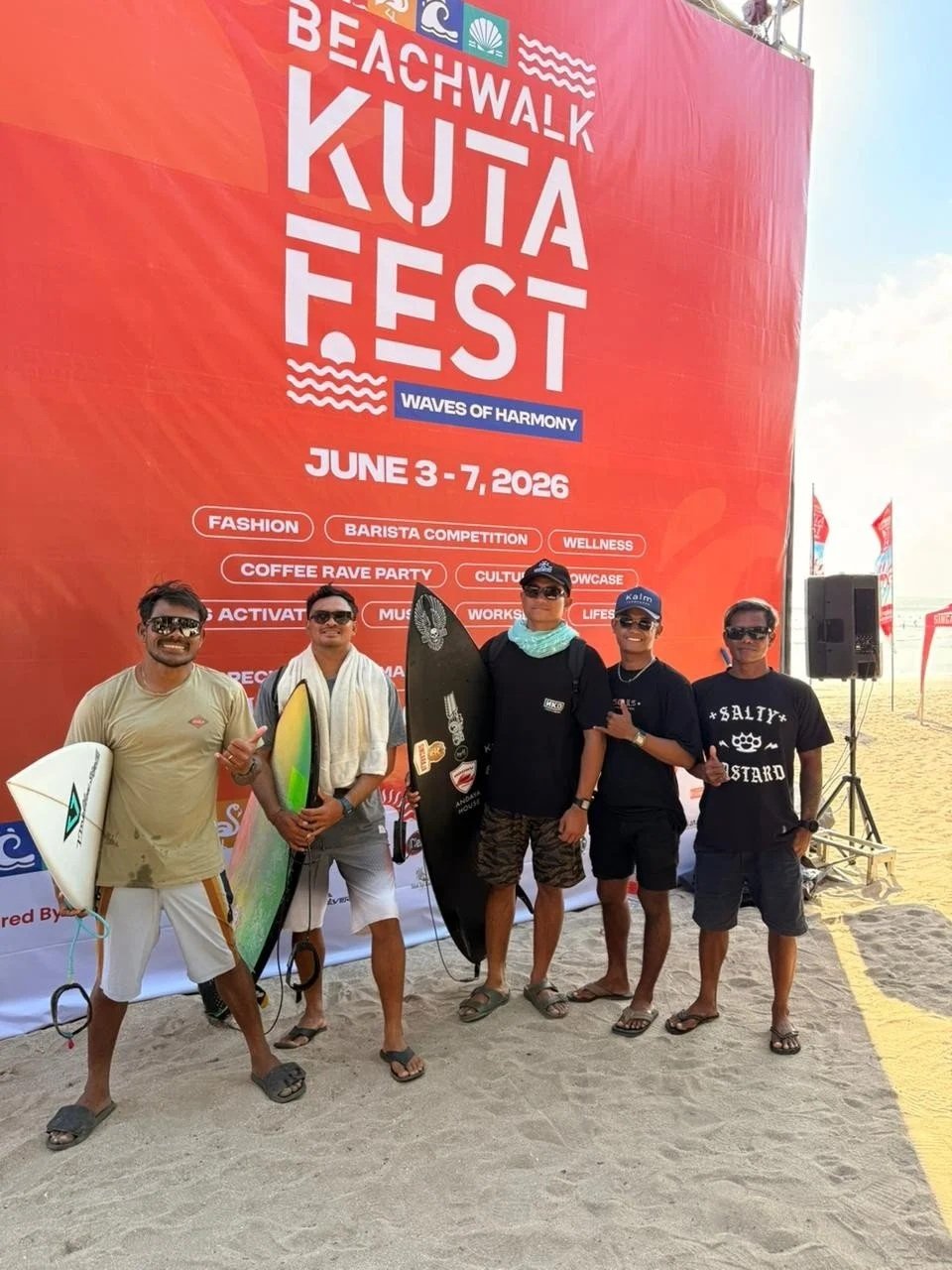 Local Lembongan surfers at Beachwalk Kuta Fest 2026