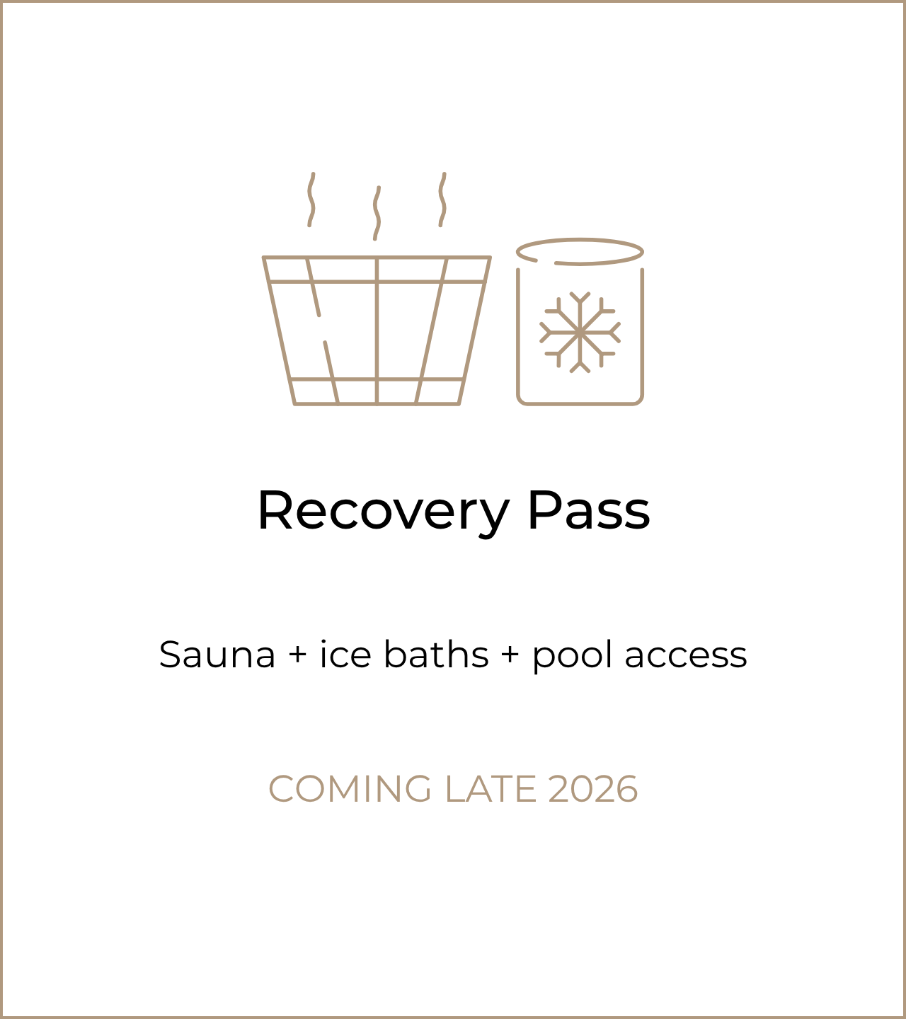 Kalm Recovery Pass for sauna, ice baths and pool access