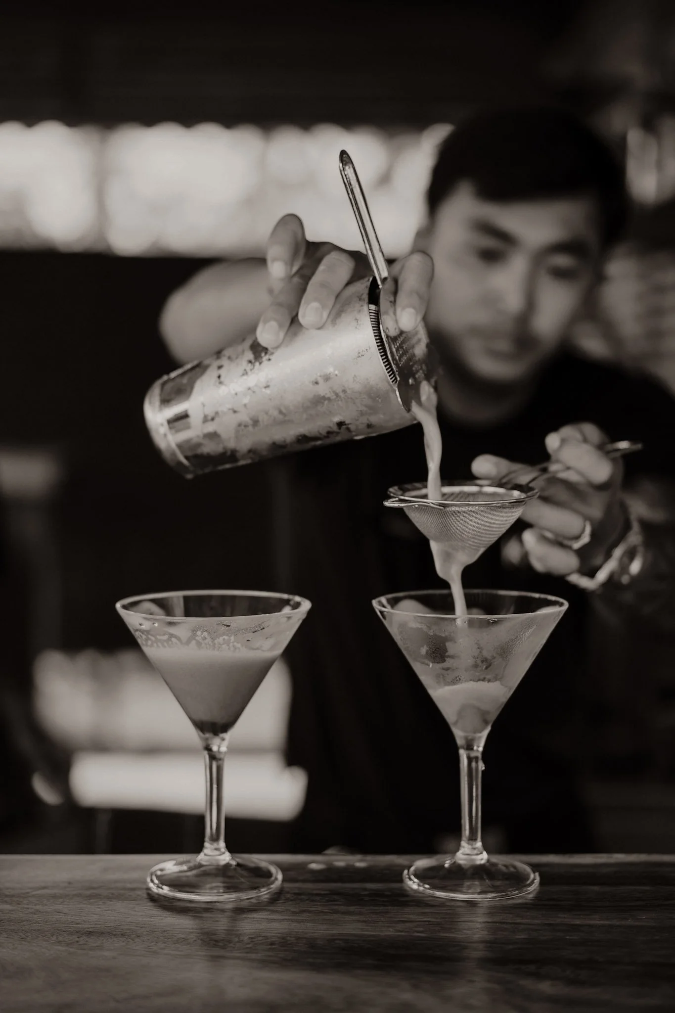 Cocktails being prepared at Kalm Kitchen