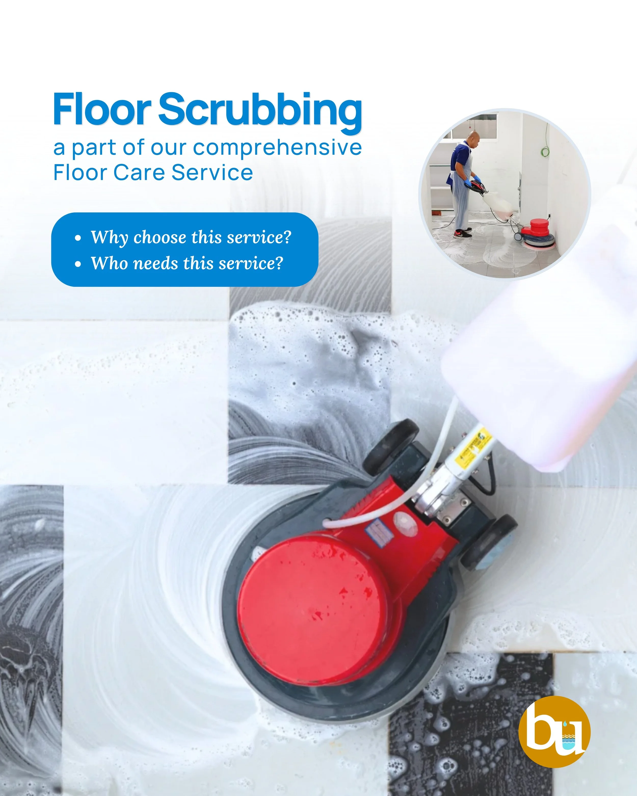 First impression starts from the ground up. 

Our floor scrubbing service keeps your home and business looking clean, professional, and welcoming at all times.

DM or WhatsApp us to book!