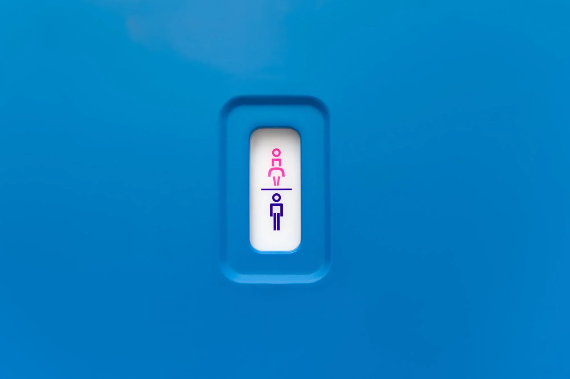 Full-service portable toilet rental showing changeable gender signs in Brunei.