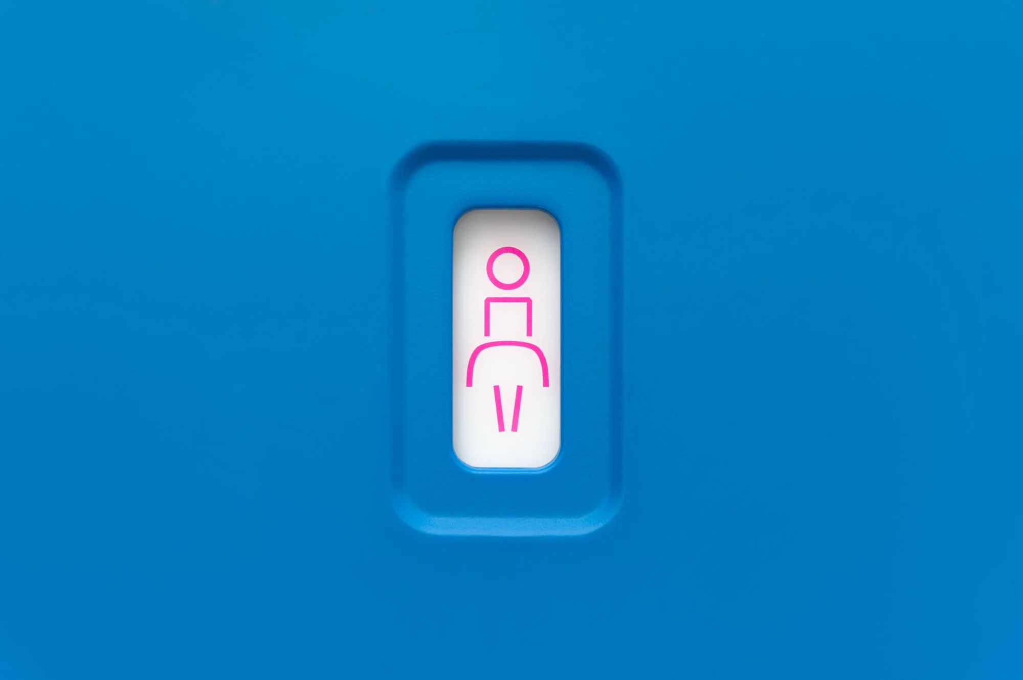 Full-service portable toilet rental showing female gender sign in Brunei.
