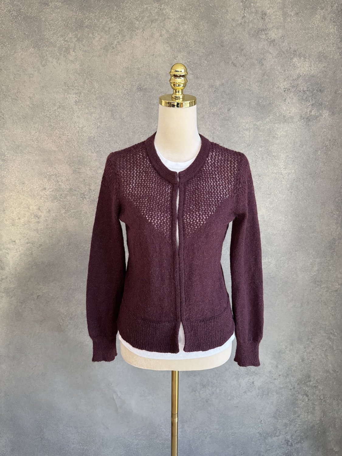 GIGUE Burgundy Mohair-Cardigan