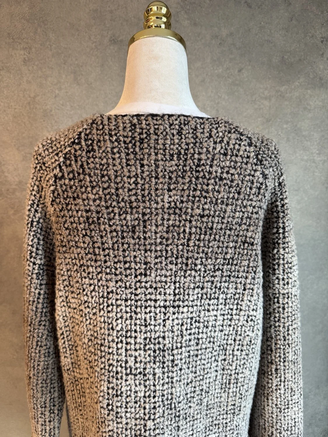 La Fee Maraboutee two button long brown gradient cardigan_1200.jpg
