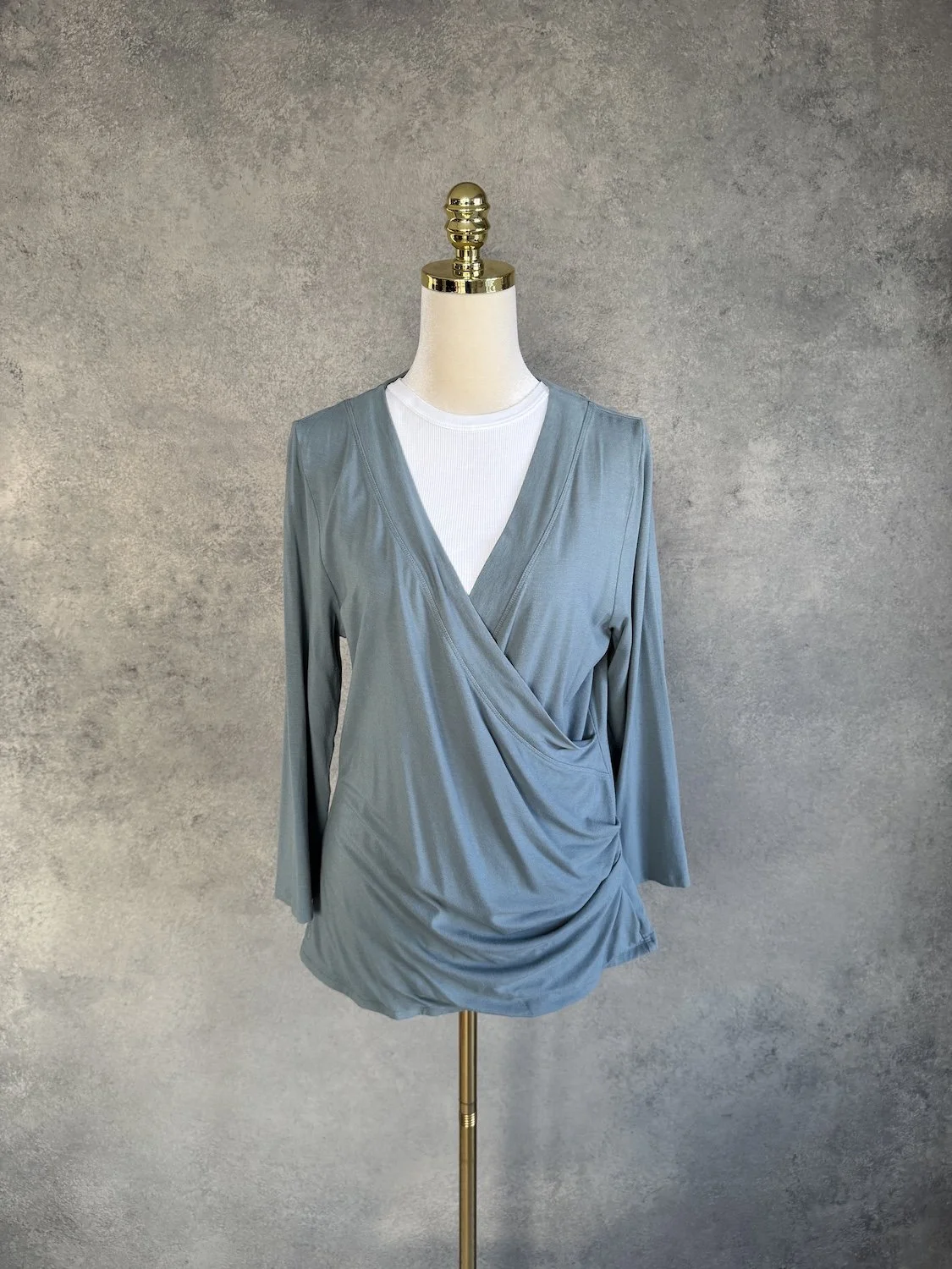 RALPH LAUREN Jersey Cache-Cœur Wrap Top