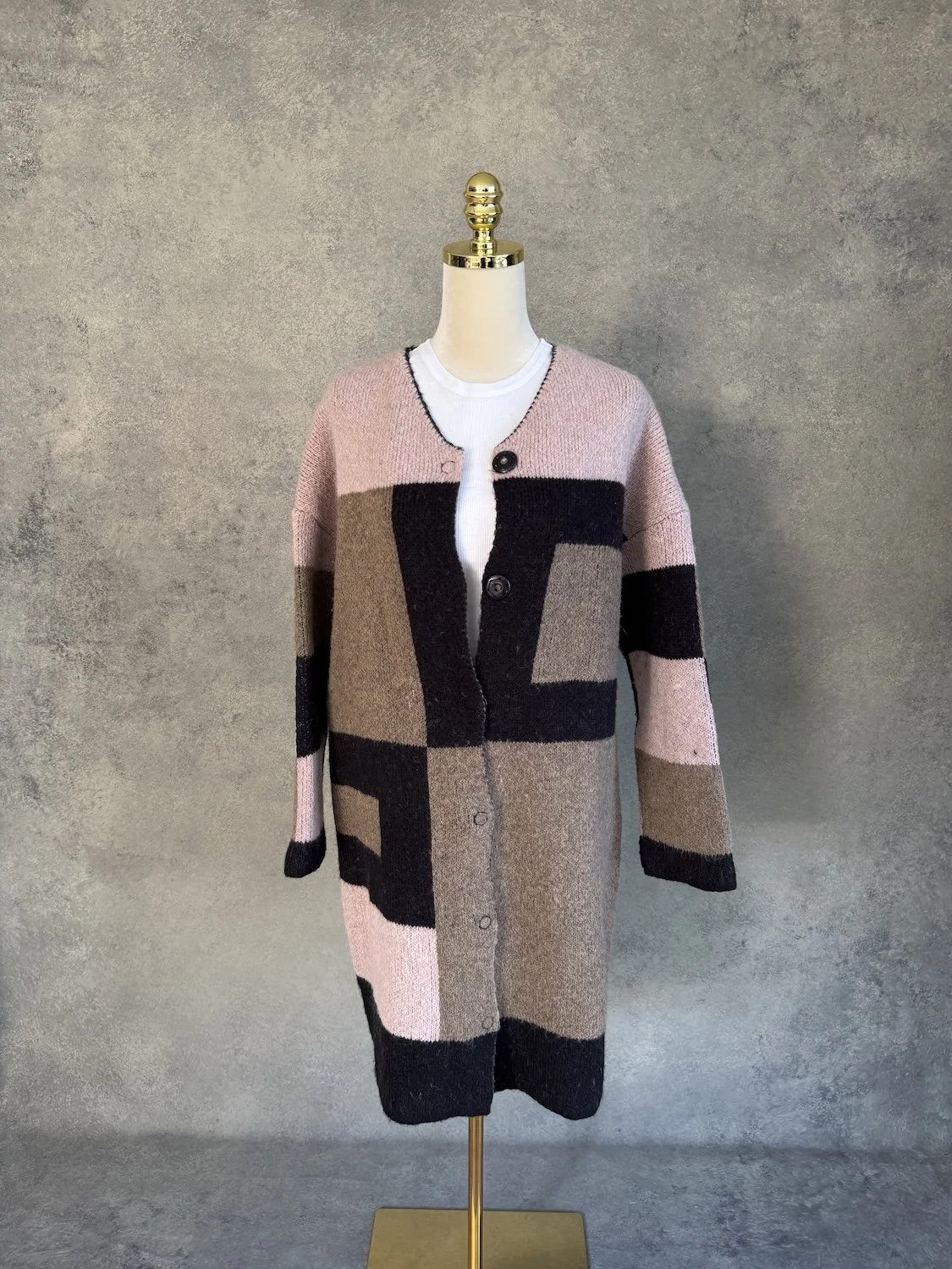 LA FÉE MARABOUTÉE Color-Block Oversized Cardigan