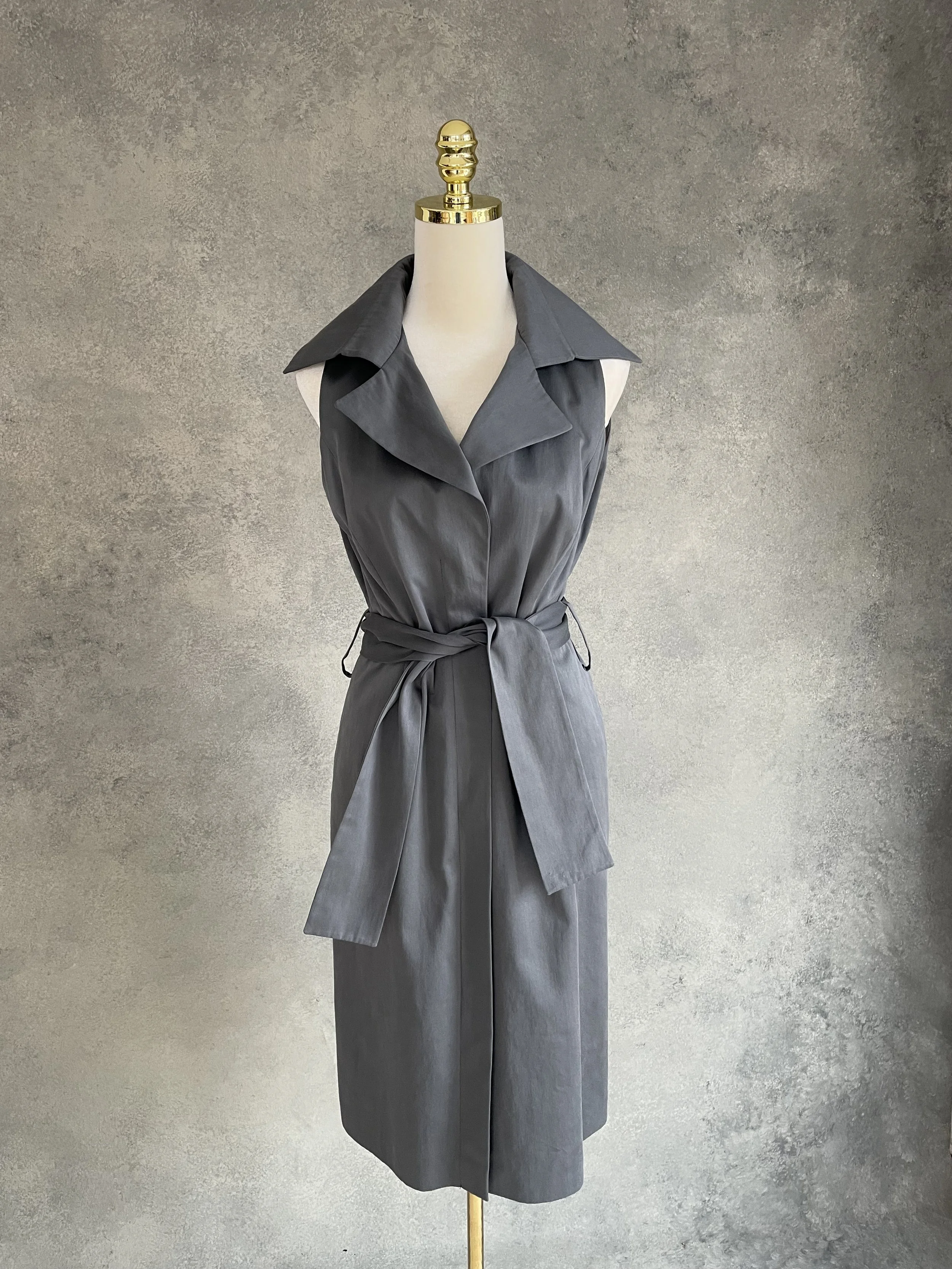 NATAN Charcoal Grey  Belted Shirt Dress