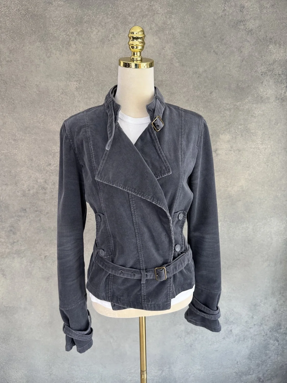 ESSENTIEL ANTWERP Corduroy Biker Jacket