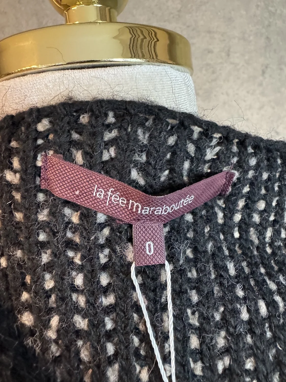 La Fee Maraboutee two button long brown gradient cardigan_1201.jpg