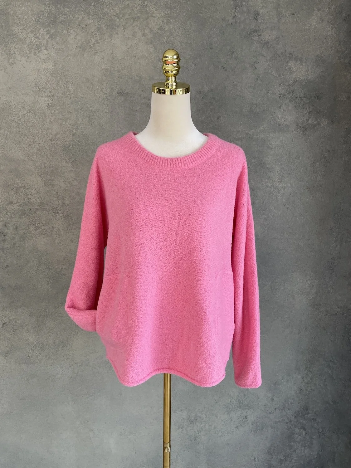 ESSENTIEL ANTWERP Textured Pink Jumper with Pockets