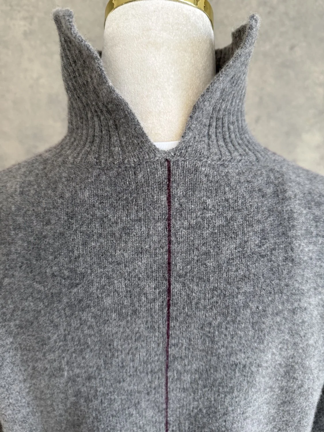 Our Sister grey wool sweater with purple line_1346.jpg