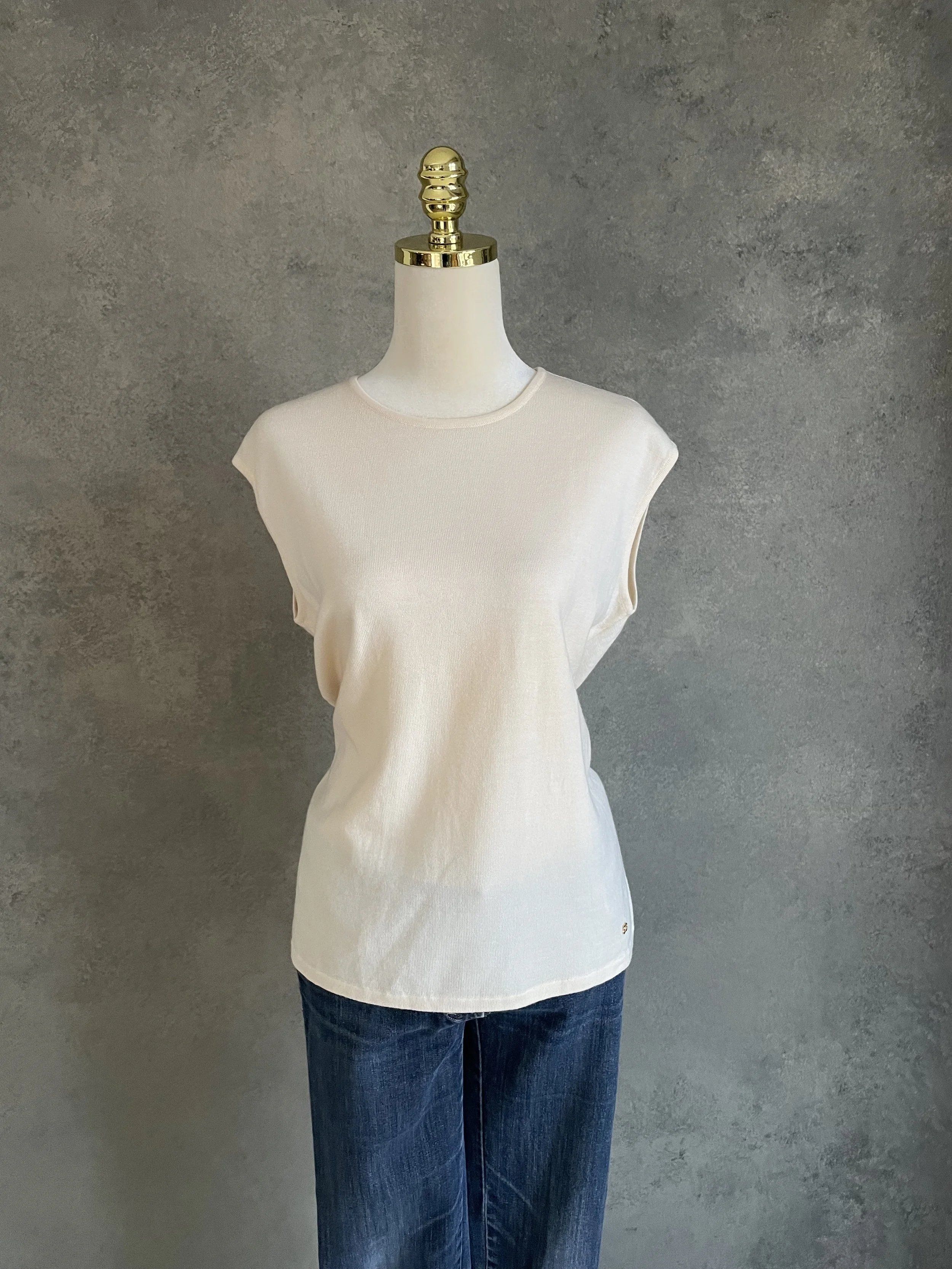 ESCADA Beige Wool Sleeveless Top