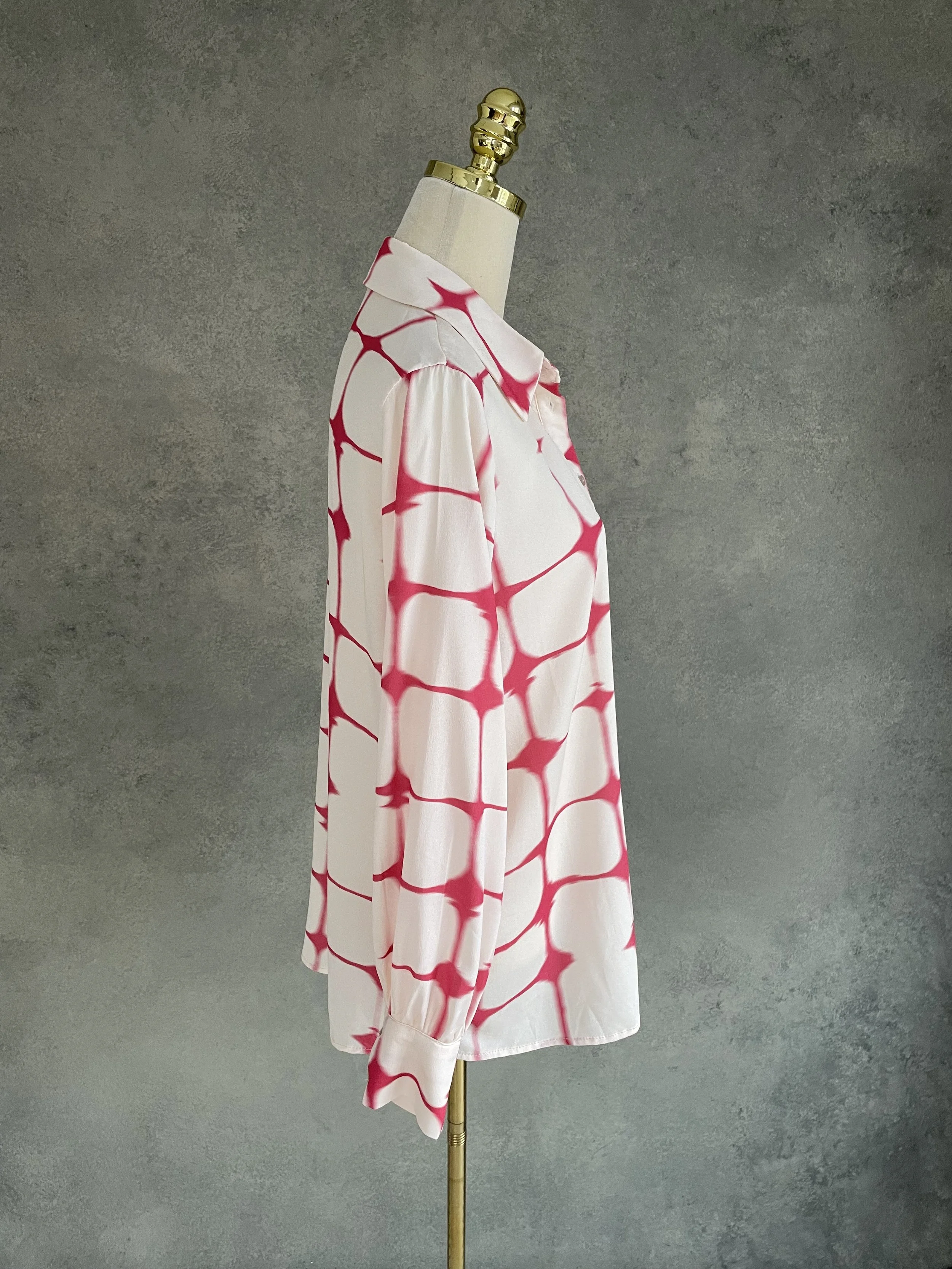 Side profile of the Black Rose blouse.