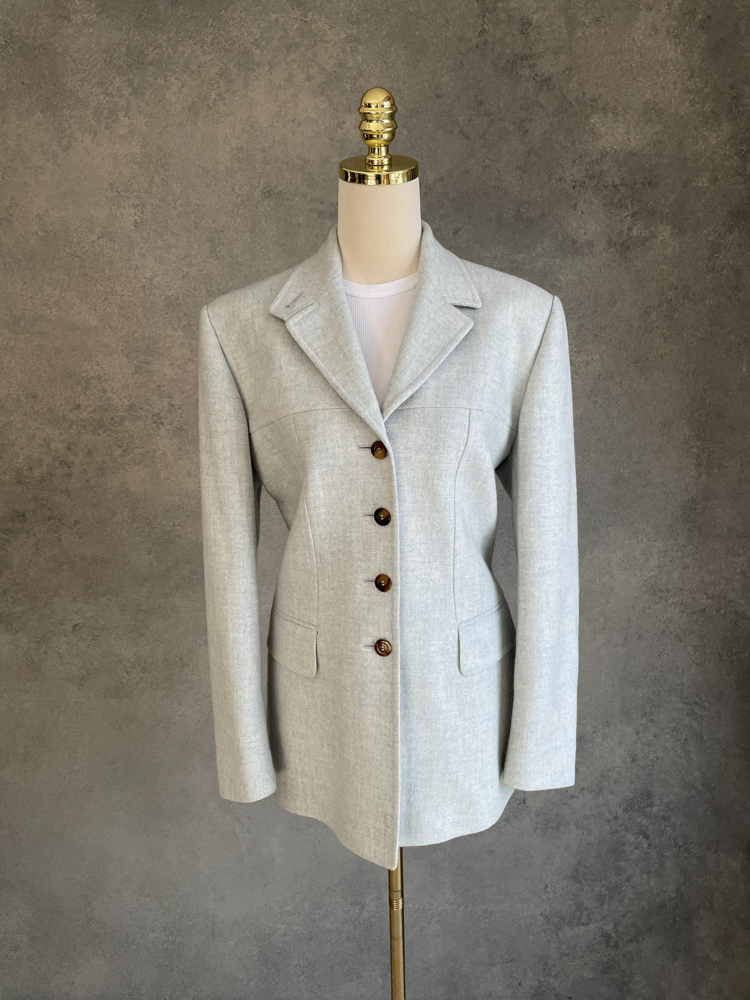 ARCHIE PELL Light Blue Wool Blazer
