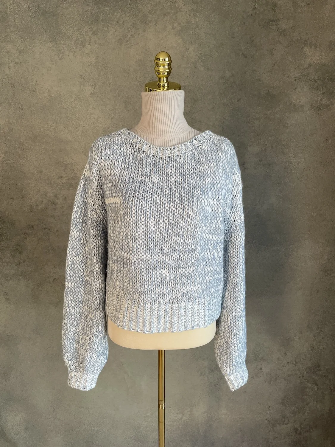 SCAPA FLOW Loose-Knit Boat Neck Melange Sweater