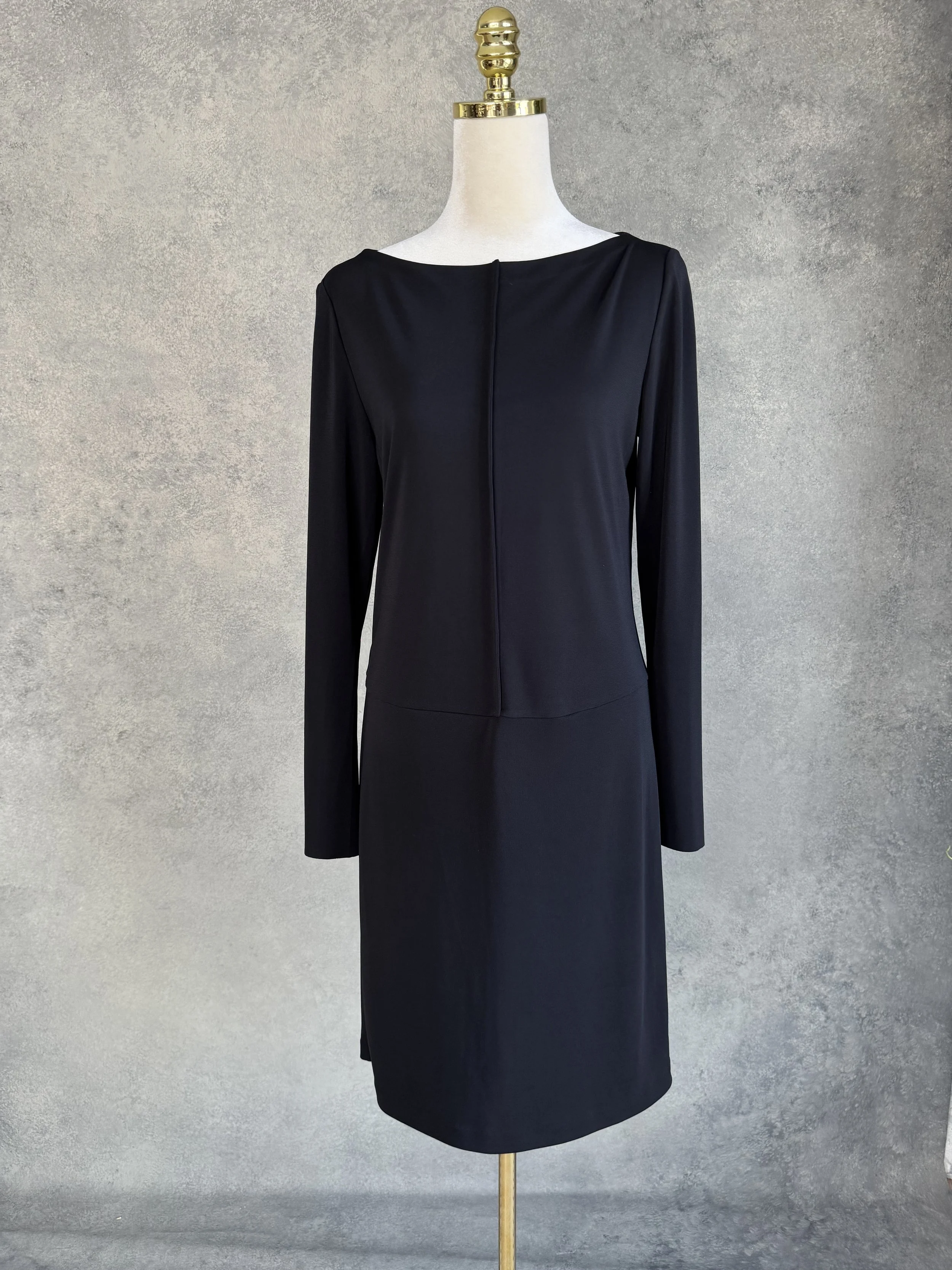 FILIPPA K Black Creaseless Long-Sleeve Dress
