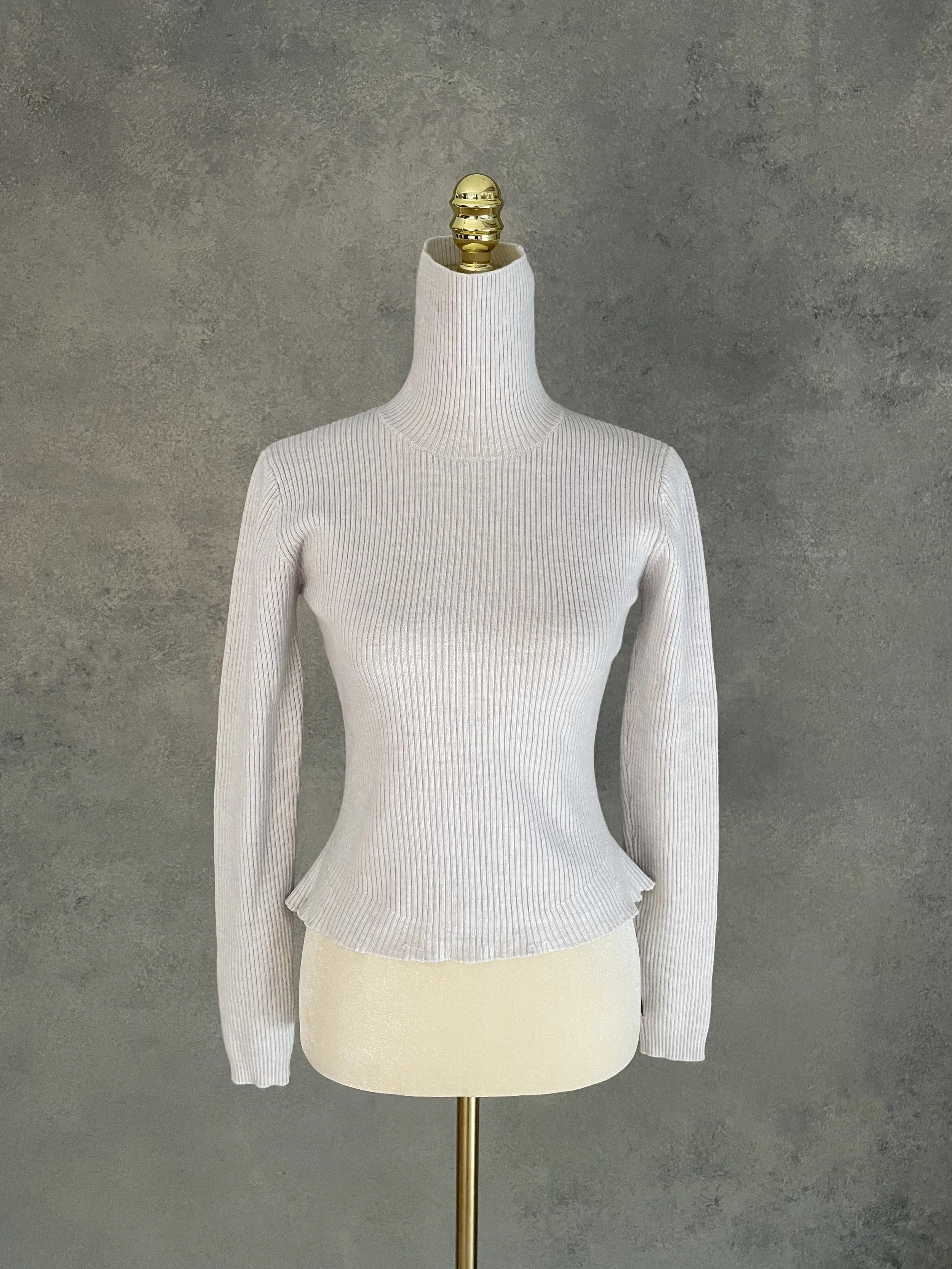 RODEBJER Ribbed Poloneck Jumper